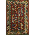 Hand Woven Oriental 100 Wool Carpet Southwestern All Over Red Kilim Area Rug 8 6 X 5 7