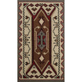 Hand Woven Oriental 100 Wool Carpet Southwestern Tribal Brown Kilim Area Rug 8 2 X 5 0