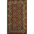 Hand Woven Oriental 100 Wool Carpet Southwestern Tribal Red Kilim Area Rug 9 10 X 6 6