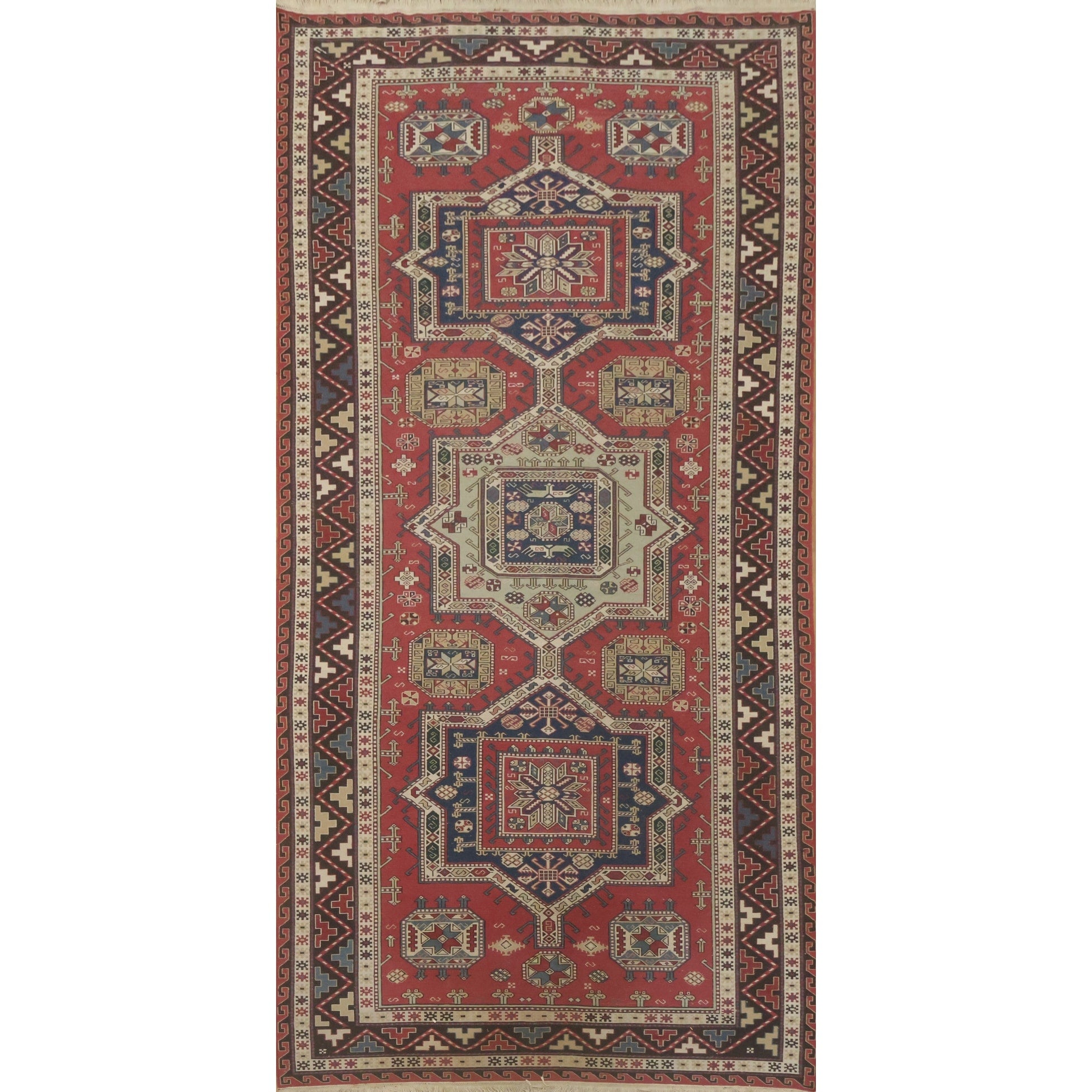 Hand Woven Oriental 100 Wool Carpet Traditional Geometric Red Sumak Area Rug 10 10 X 5 4