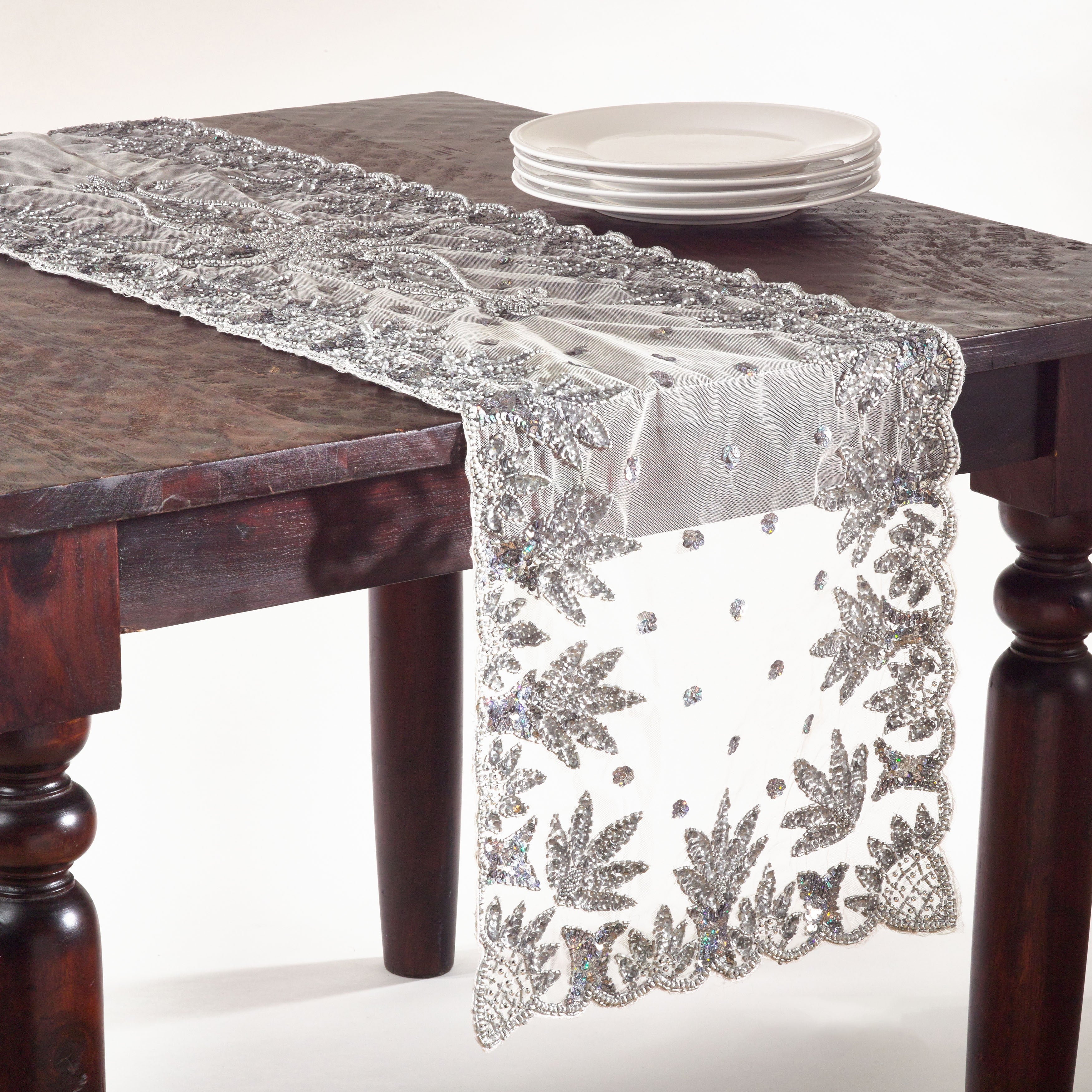 Hand Beaded Design Table Accent
