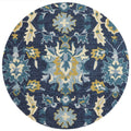 Hand Hooked Charlotte Blue Ocean Rug 3 X 3 Round 3 X 3