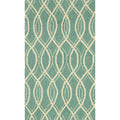 Hand Hooked Indoor Outdoor Capri Turquoise Rug 23 X 39