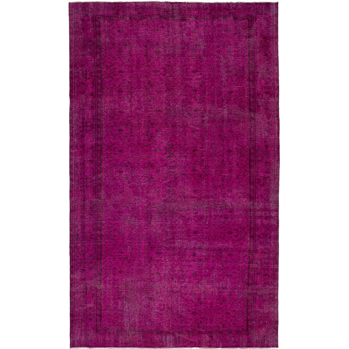Hand Knotted Color Transition Pink Wool Rug 59 X 98