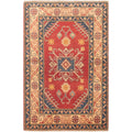 Hand Knotted Finest Gazni Copper Cream Wool Rug 40 X 62