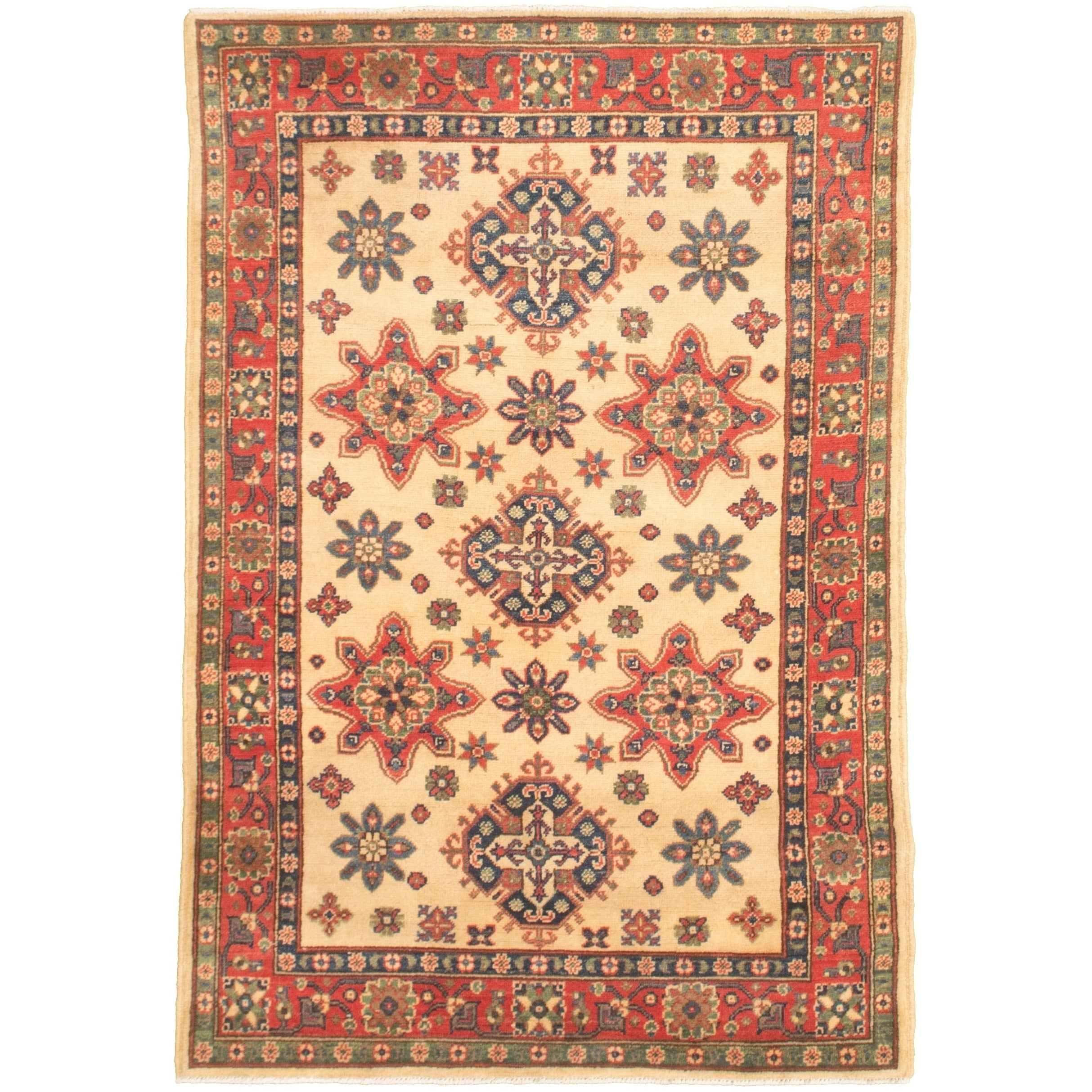 Hand Knotted Finest Gazni Cream Copper Rug Ecarpetgallery 310 X 60