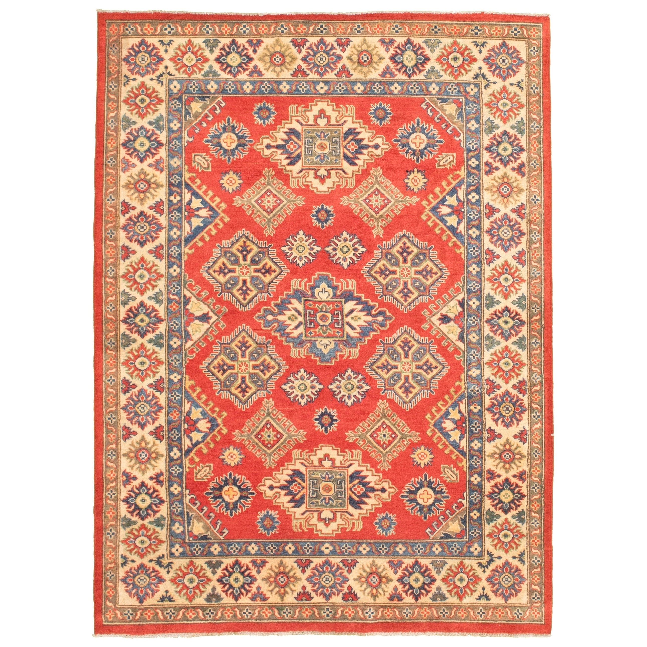 Hand Knotted Finest Gazni Red Wool Rug Ecarpetgallery 411 X 611