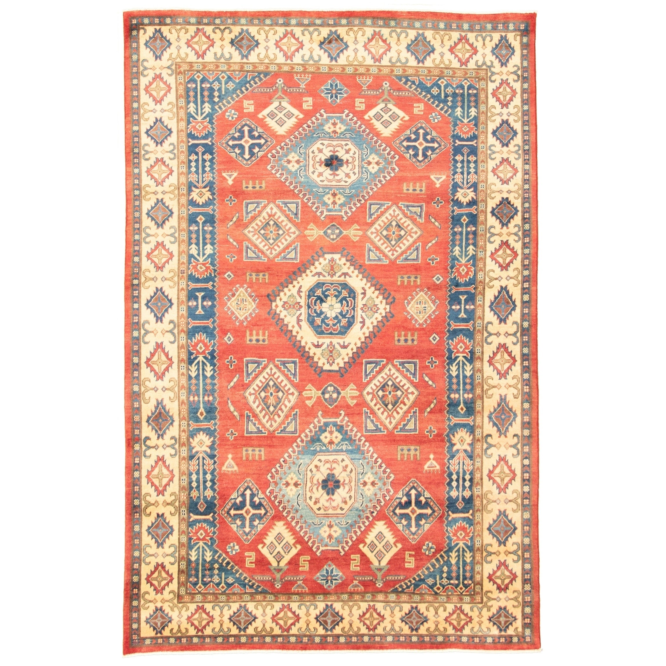 Hand Knotted Finest Gazni Red Wool Rug Ecarpetgallery 63 X 99