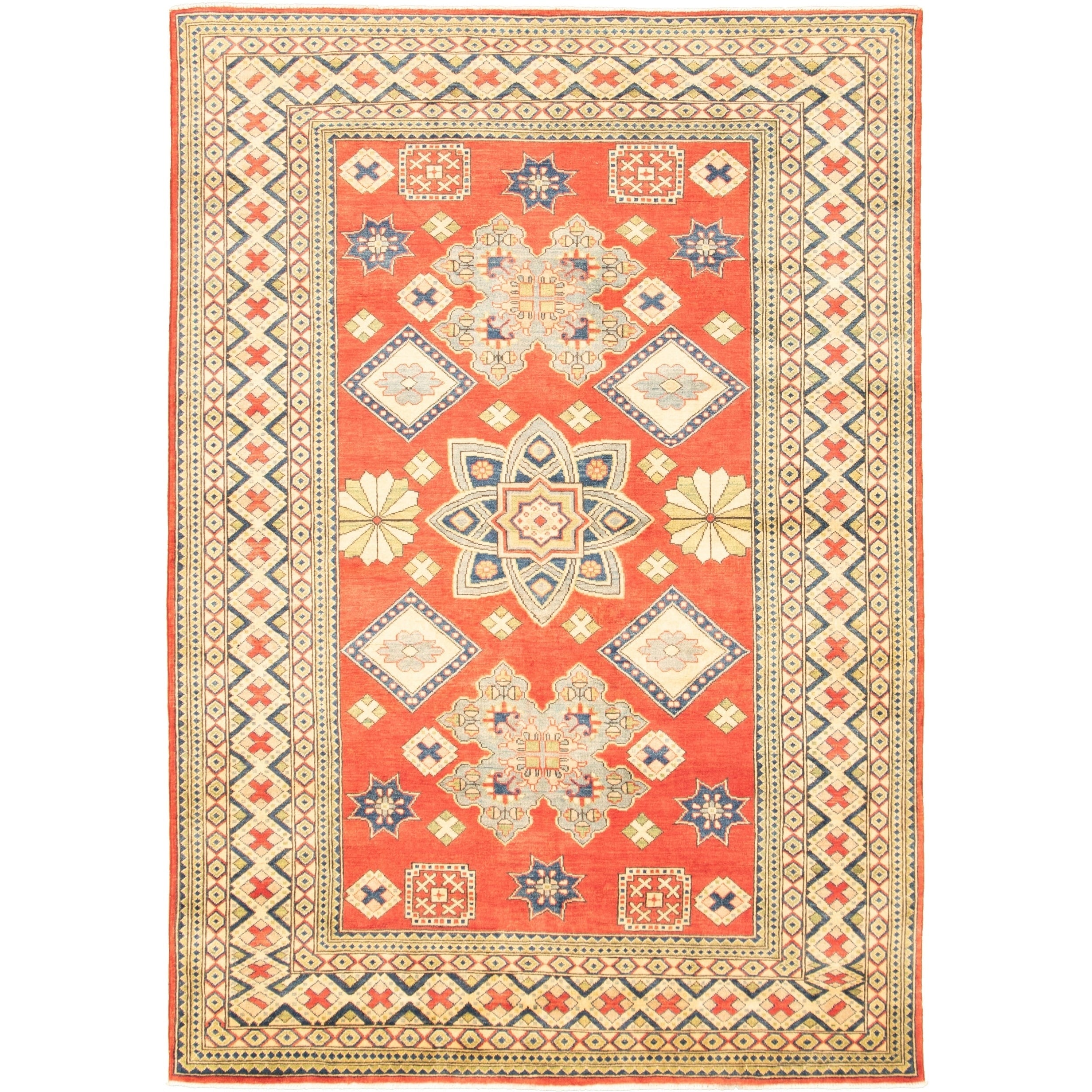 Hand Knotted Finest Gazni Red Wool Rug Ecarpetgallery 67 X 96
