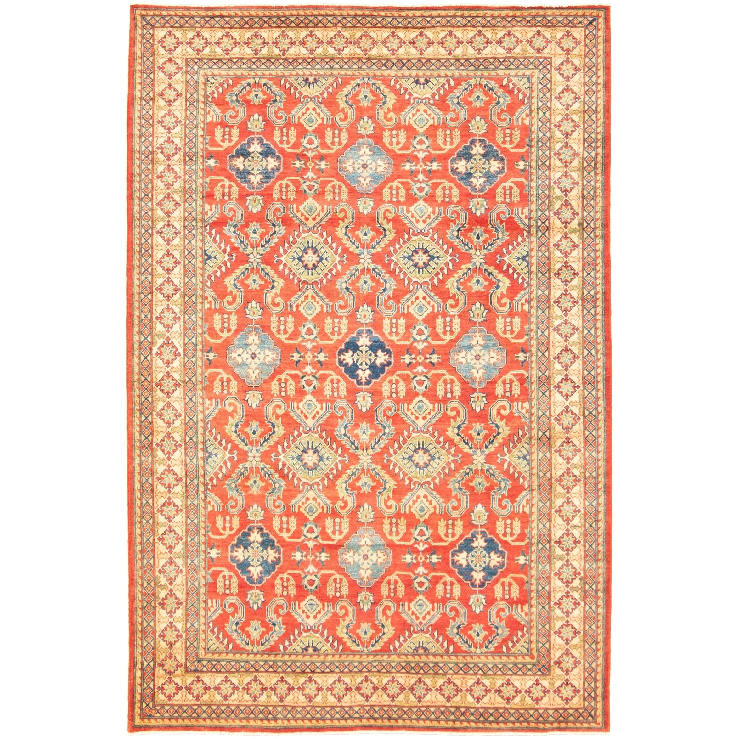 Hand Knotted Finest Gazni Red Wool Rug Ecarpetgallery 68 X 103