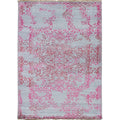 Hand Knotted Jules Ushak Pink Grey Rug 56 X 77