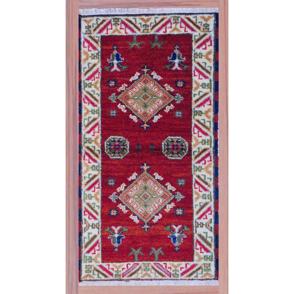 Handmade Herat Oriental Indo Kazak Wool Rug India 22 X 4
