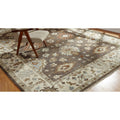 Hand Knotted Umbria Camel Brown Ivory Wool Rug 8 X 10 8 X 10