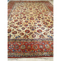 Hand Knotted Wool Beige Traditional Oriental Esfahan Rug 127 X 1811