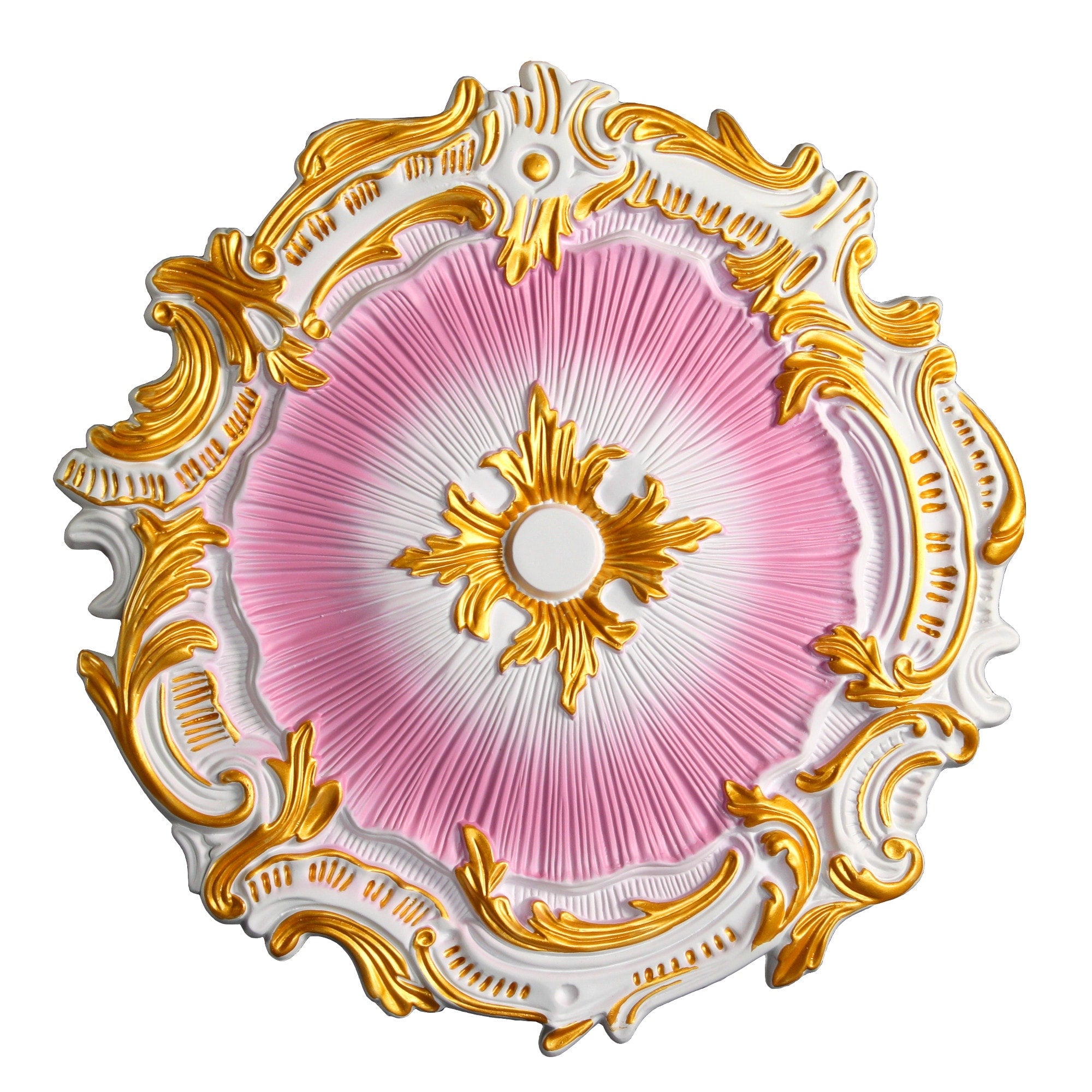 Hand Painted 16.75 Inch Starburst Ceiling Medallion