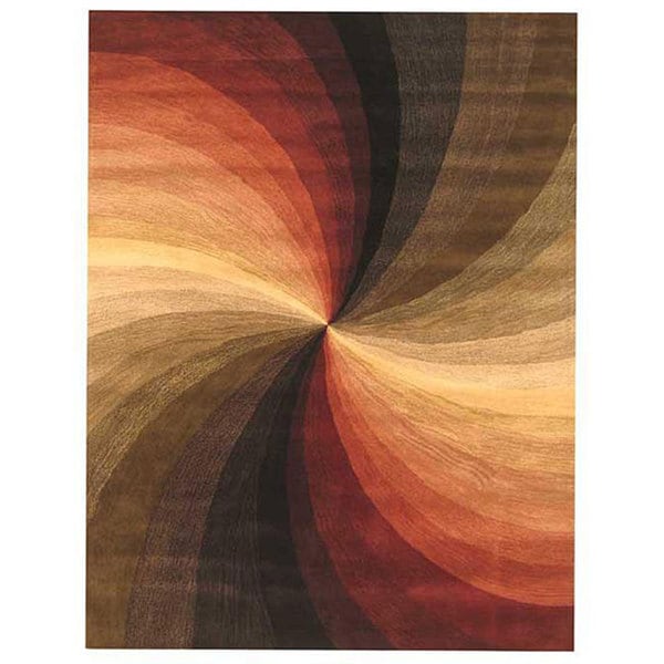 Hand Tufted Wool Contemporary Abstract Swirl Rug Multi 4 X 6