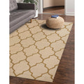 Hand Tufted Traditional Moroccan Trellis Beige Wool Area Rug 5 X 7