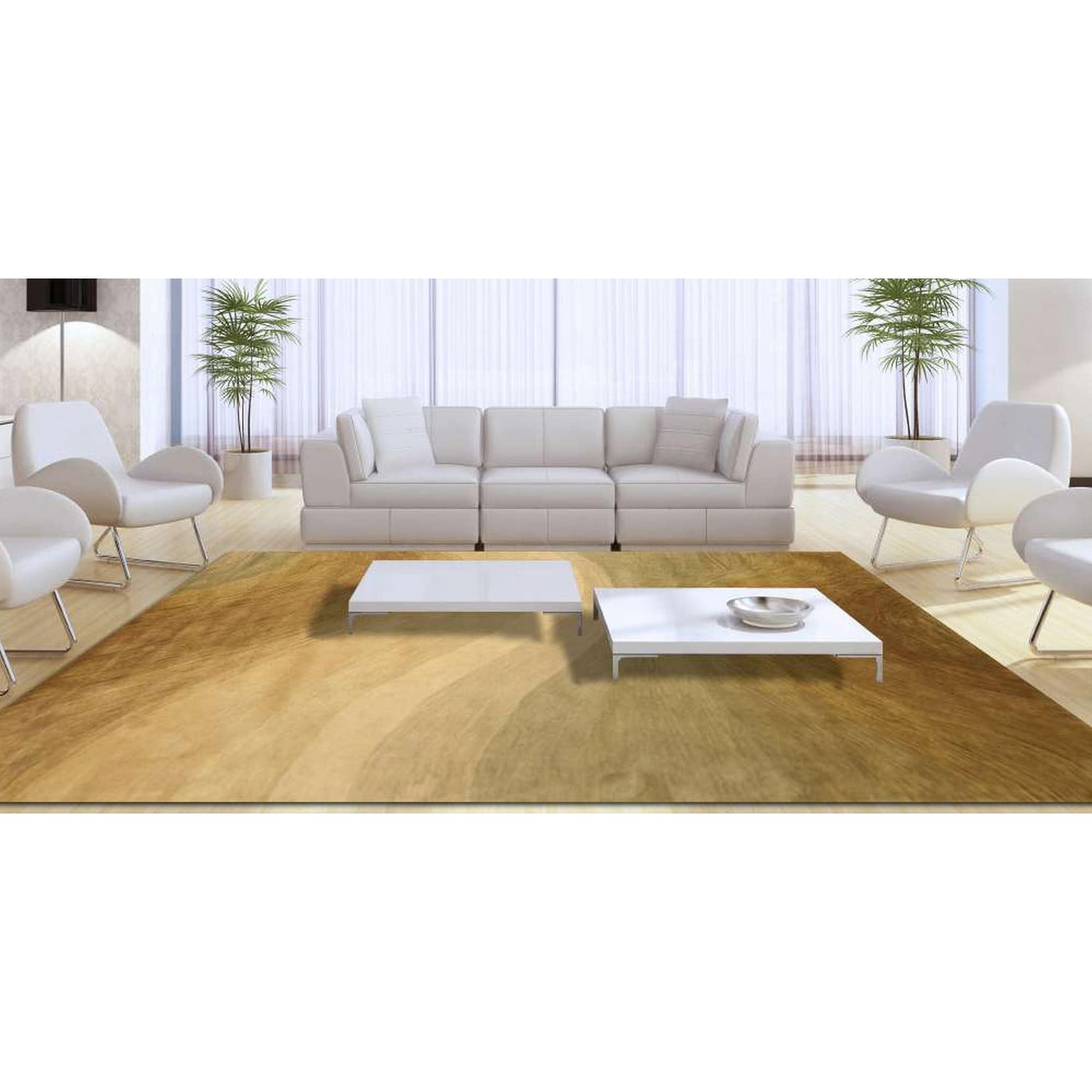 Hand Tufted Wool Gold Contemporary Abstract Morono Rug 4 X 6