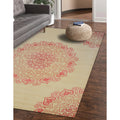 Hand Tufted Wool Ivory Transitional Floral Modern Naiin Rug 89 X 119