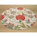 Hand Tufted Wool Ivory Transitional Floral Spring Garden Rug 4 X 4