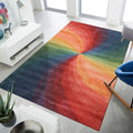 Hand Tufted Wool Lollipop Contemporary Abstract Swirl Rug 119 X 119