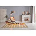 Hand Tufted Belinda Blue Stripe Wool Rug 79 X 99