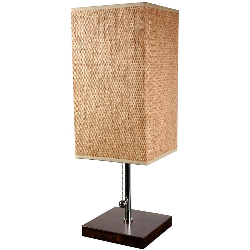 Hand Woven Tobacco Leaf 22 Inch Nantou Lamp With Chrome Finish China