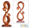 Handmade Wood Acrobat Lovers Sculpture Indonesia