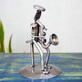 Handmade Auto Part Rustic Saxophonist Sculpture Mexico