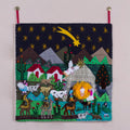Handmade Cotton Acrylic Christmas Star Nativity Applique Wall Hanging Peru