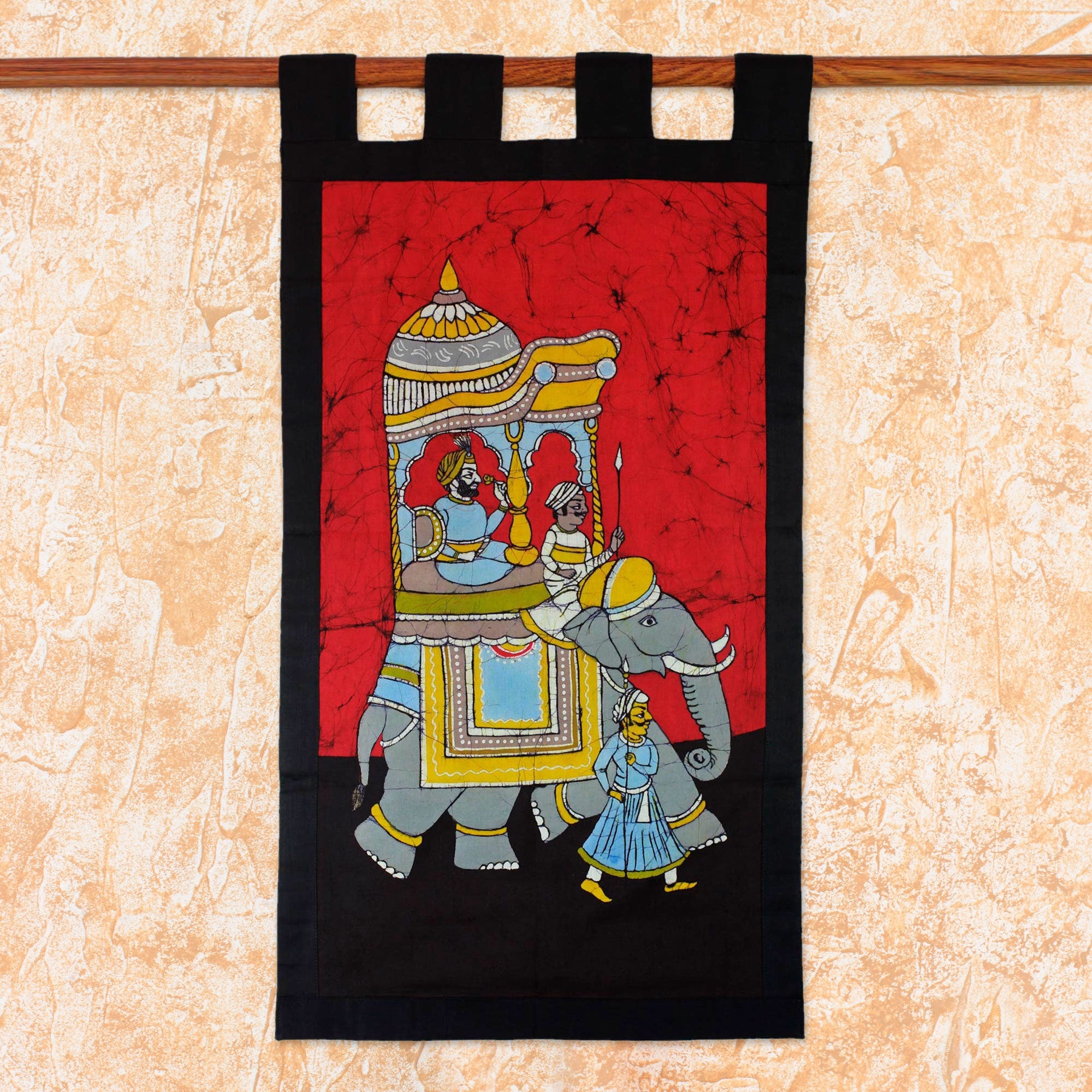 Handmade Cotton Batik Royal Outing Wall Hanging India