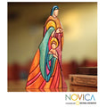 Handmade Ishpingo Wood Sacred Family Sculpture Peru