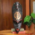 Handmade Sese Wood Gye Nyame Adinkra African Wall Mask Ghana