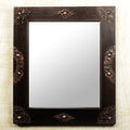 Handcrafted Sese Wood In Perfect Shape Wall Mirror Ghana Black