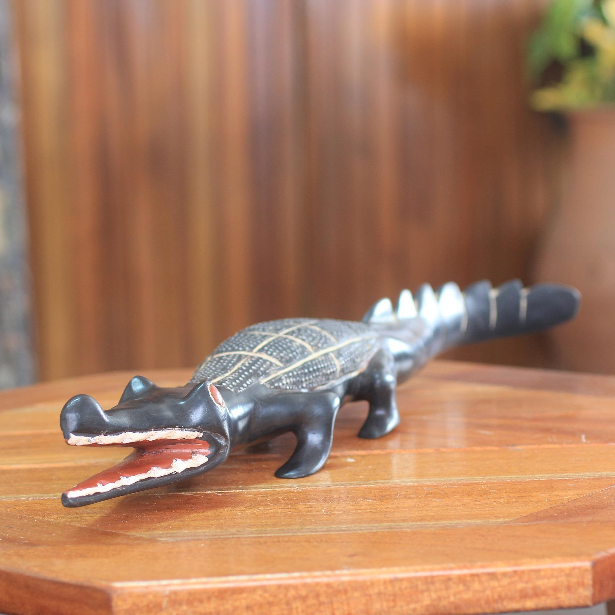Handcrafted Sese Wood Olokun Sculpture Ghana