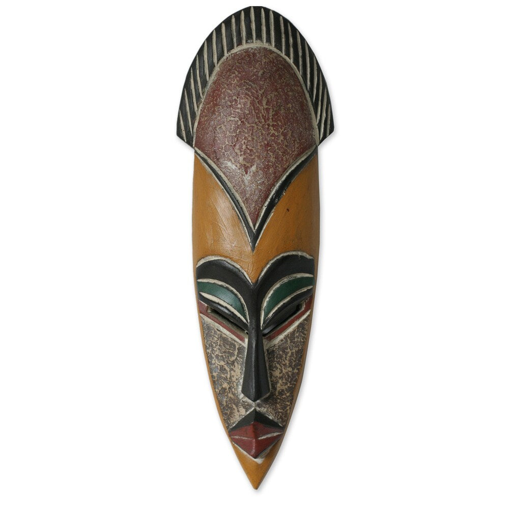 Handmade Sese Wood Protect The Jungle African Mask Ghana Multi