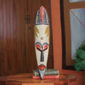 Handmade Sese Wood Sankofa Bird African Wall Mask Ghana
