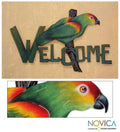 Handmade Steel Perky Parrot Welcome Sign Mexico