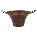 16 Inch X 8 Inch Hammered Copper Deep Pan Vessel Sink