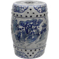 Handmade 18 Inch Ladies Blue And White Porcelain Stool China