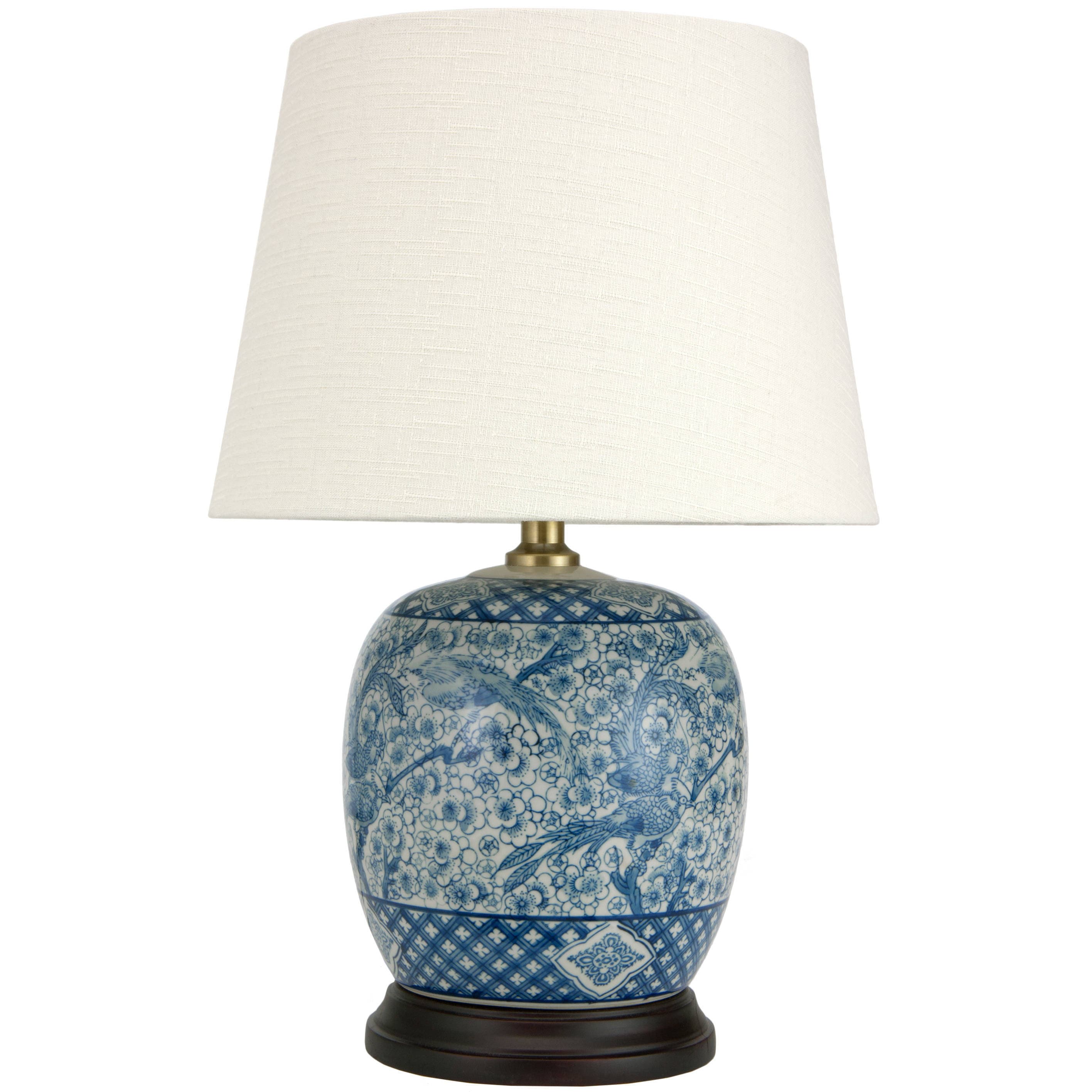 Handmade 20 Inch Classic Blue And White Porcelain Jar Lamp China