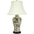 Handmade 24 Inch Floral White Porcelain Lamp China