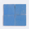 Handmade 4X4 In Moroccan Mosaic Solid Color Pastel Blue