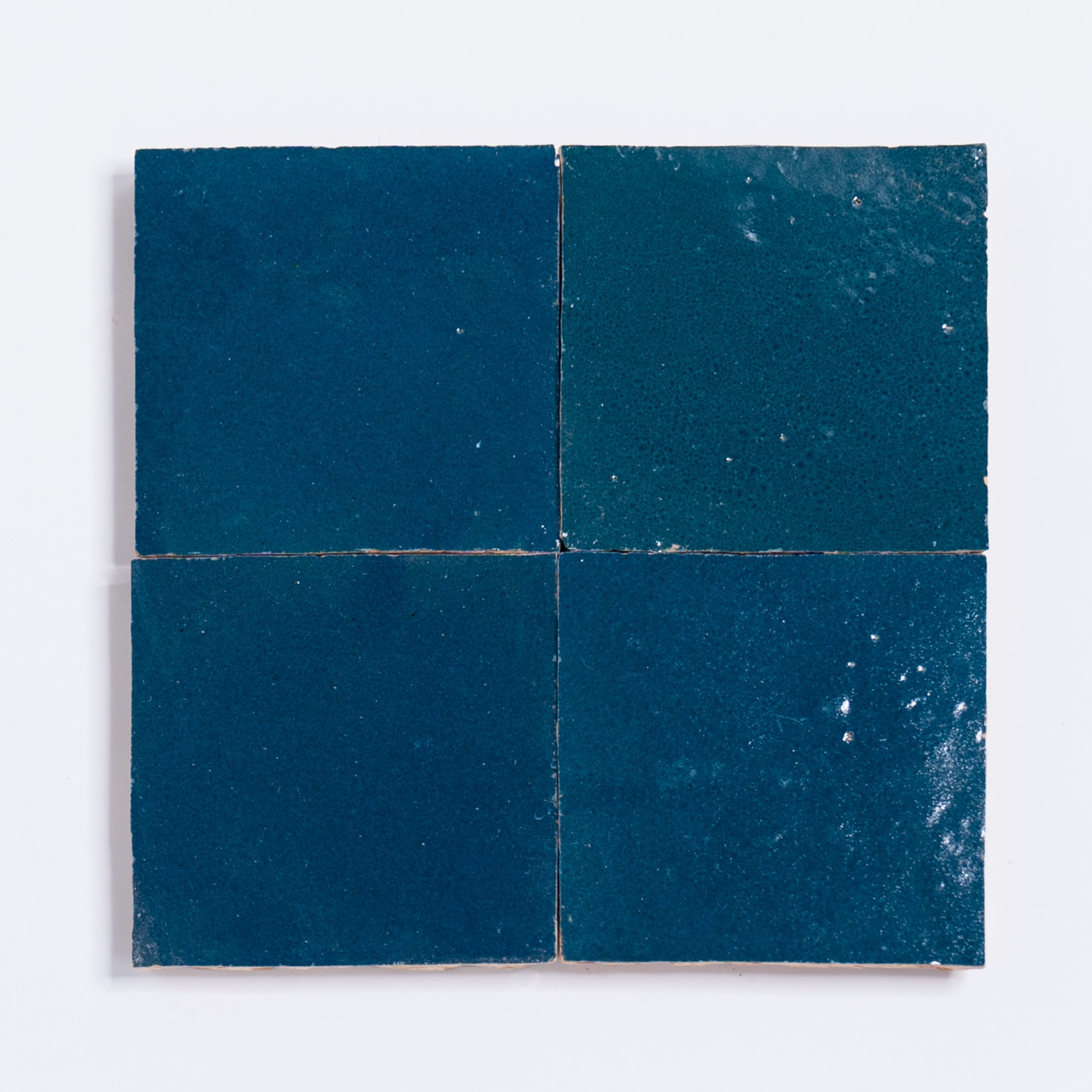 Handmade 4X4 In Moroccan Mosaic Solid Color Night Blue