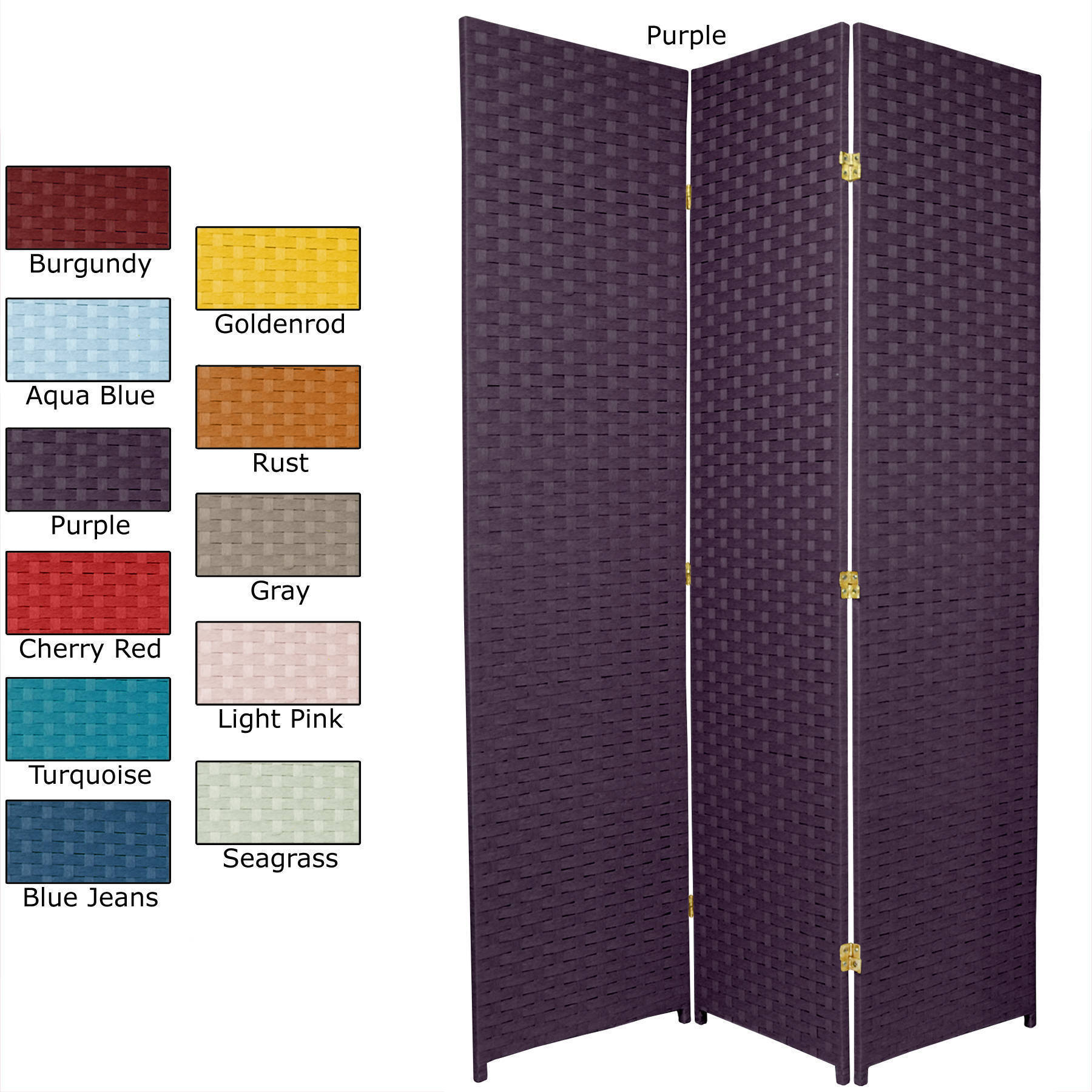 Handmade 6 Foot Tall Special Edition Woven Fiber Room Divider China 70.75 X 53.25