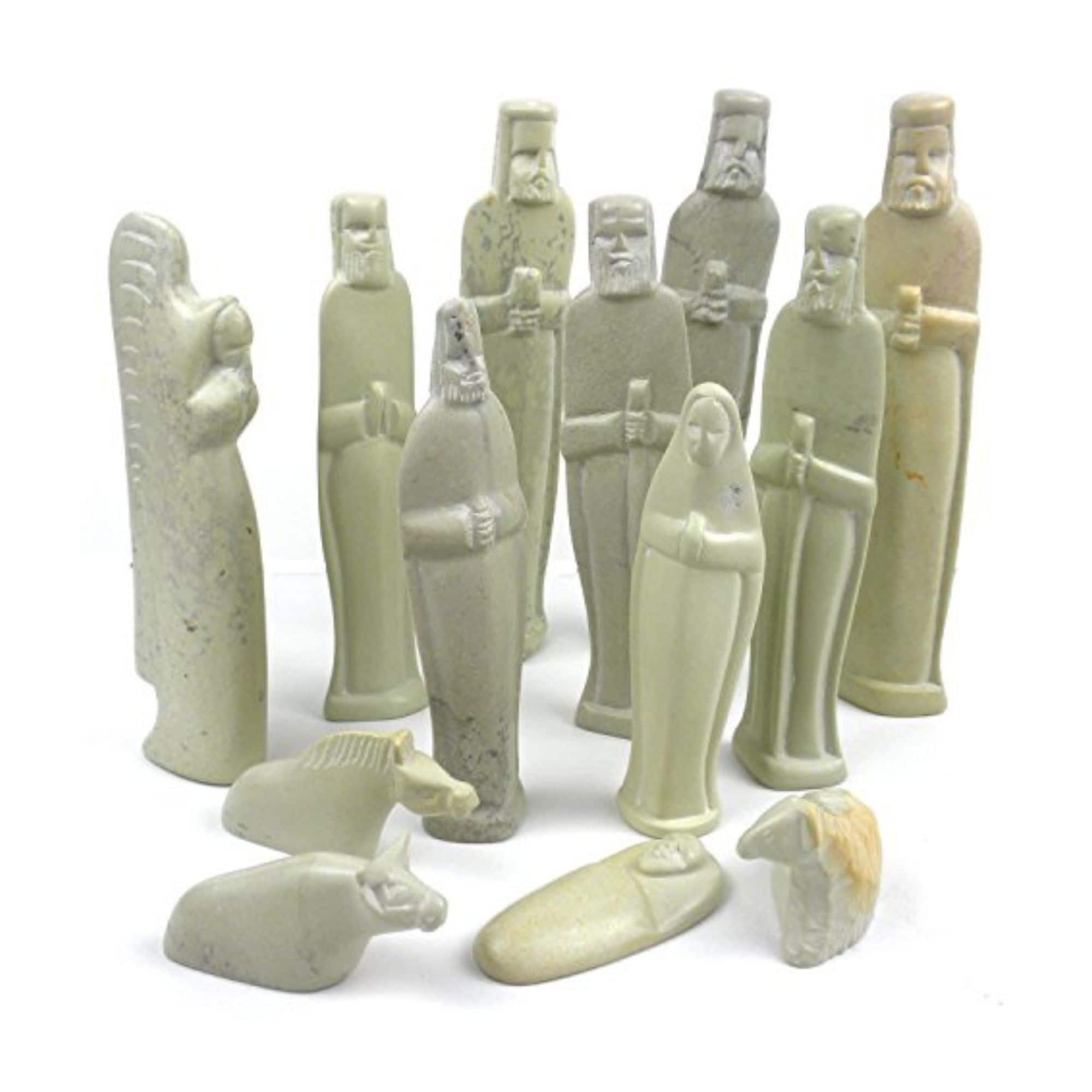 Handmade 6 Inch Soapstone Nativity Set Kenya