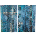 6 Ft. Tall Double Sided Blue Dream Canvas Room Divider
