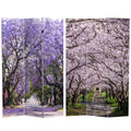 6 Ft. Tall Double Sided Lavender Road Canvas Room Divider