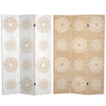6 Ft. Tall Double Sided Mandala On Birch Canvas Room Divider
