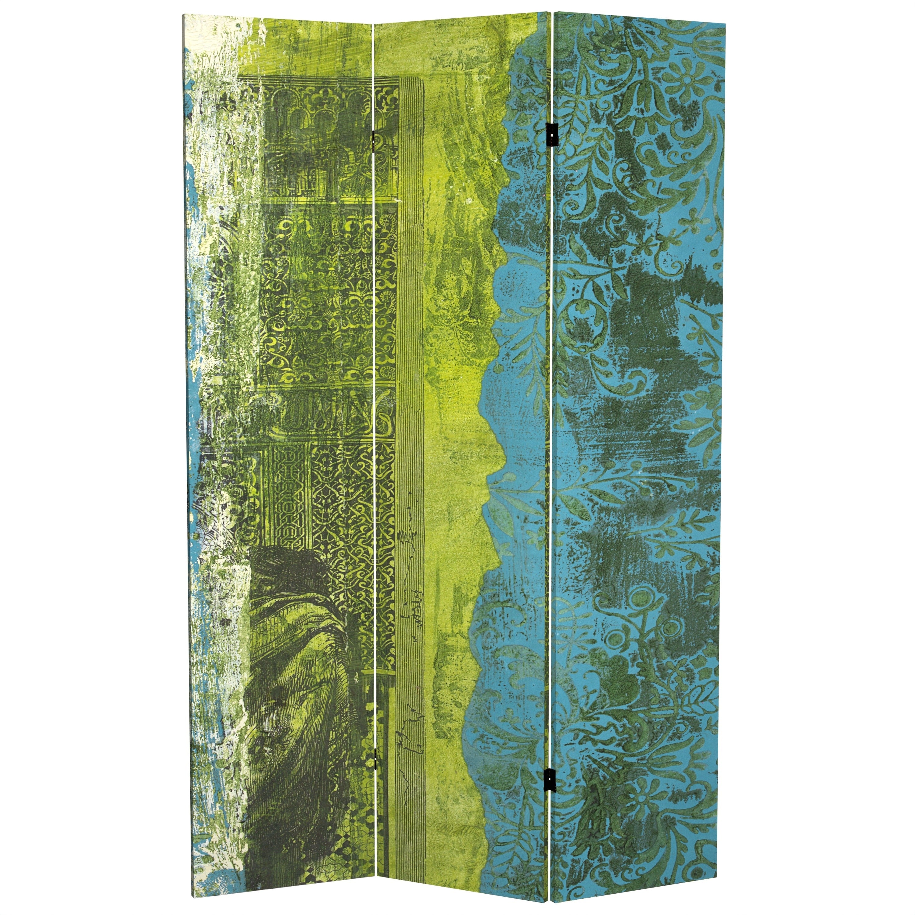 6 Ft. Tall Double Sided Philosophers Gate Canvas Room Divider